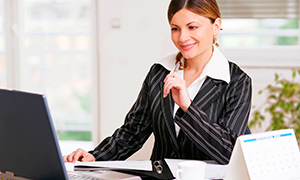 Woman at laptop